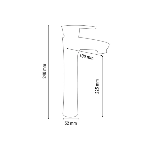 Grifería monocomando linea Doha baño lavatorio blanca M7160 - Imagen 2